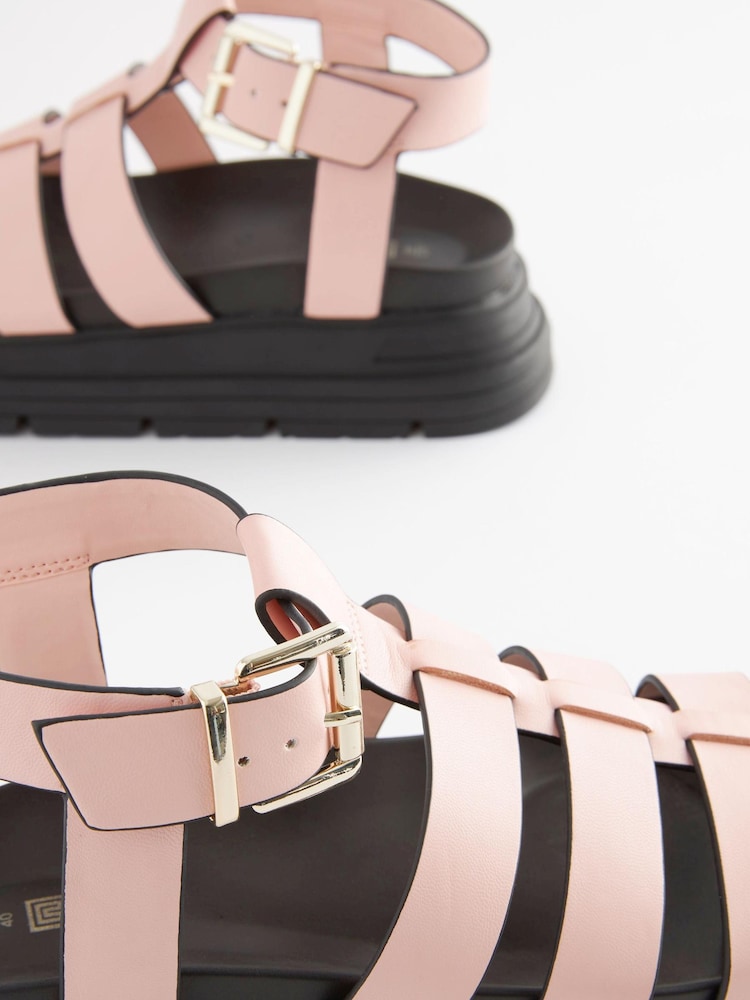 Różowy - Chunky Gladiator Sandals - Image 7 of 9