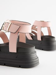 Pink Chunky Gladiator Sandals - Image 8 of 9
