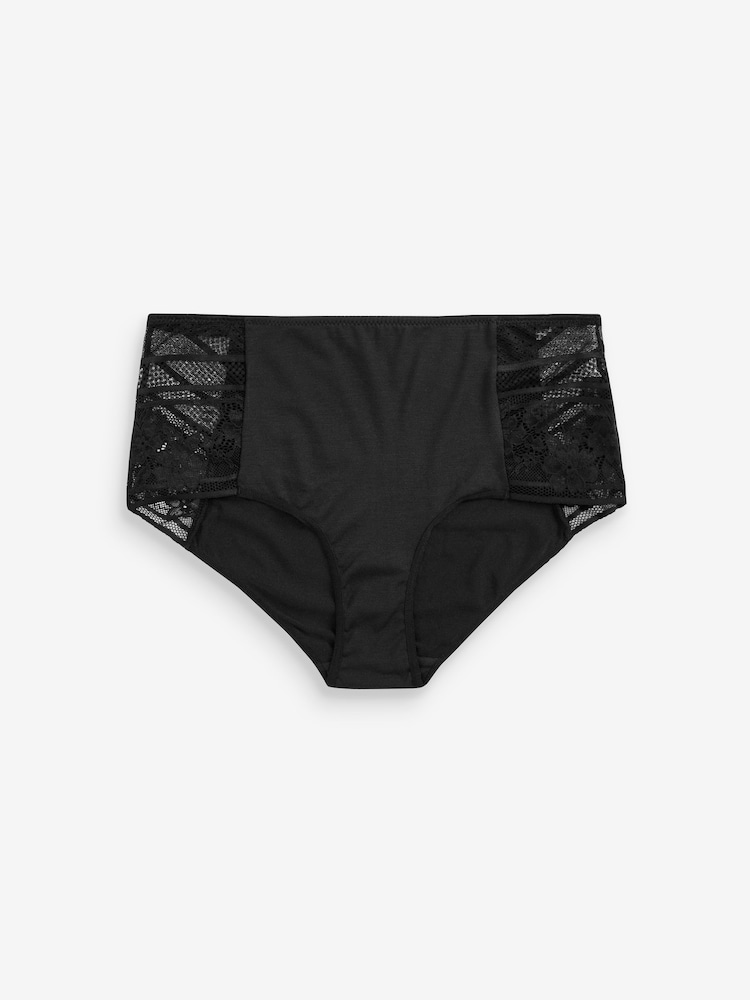Czarny - Modal & Lace Knickers 3 Pack - Image 2 of 2