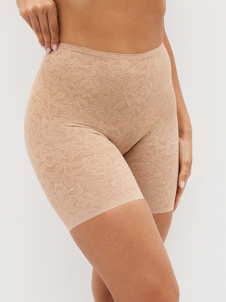 Nude Smoothing Lace Shorts - Image 1 of 4 Nude Smoothing Lace Shorts - Image 1 of 4