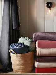 Ivory Natural Plush Fleece Throw - Image 3 of 4