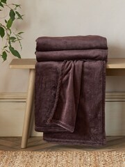 Brown Teddy Plush Fleece Throw - Image 1 of 4