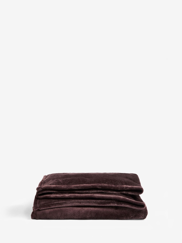 Brown Teddy Plush Fleece Throw - Image 4 of 4