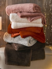 Soft To Touch Plush Faux Fur Throw - Image 2 of 4