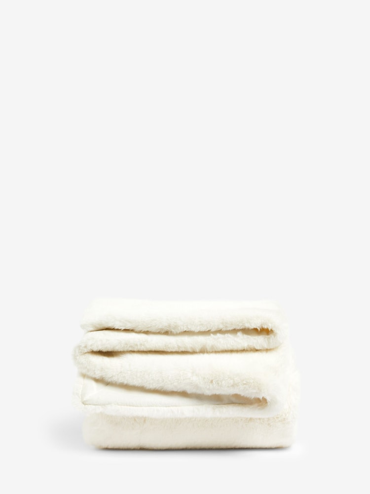 Soft To Touch Plush Faux Fur Throw - Image 4 of 4