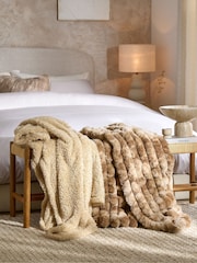 Natural Snuggle Teddy Fleece Throw - Image 2 of 5