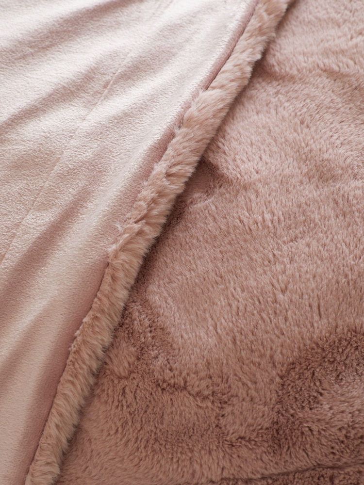 Soft To Touch Plush Faux Fur Throw - Image 5 of 5