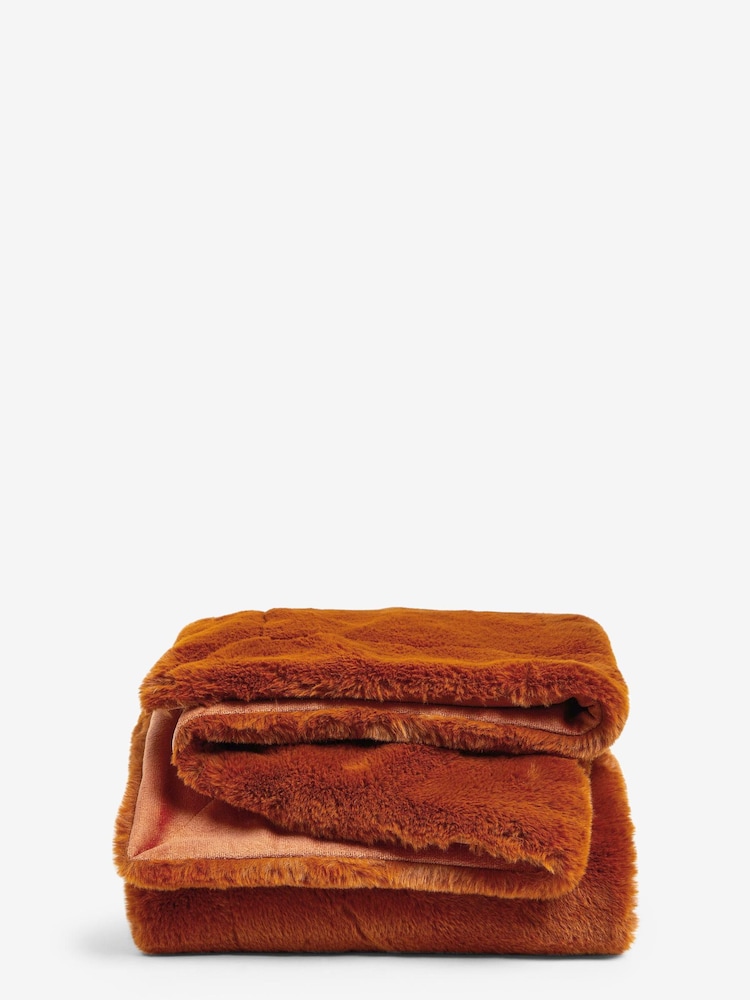 Soft To Touch Plush Faux Fur Throw - Image 2 of 2