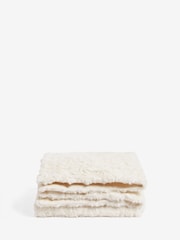 Ivory Natural Mila Cosy Textured Faux Fur Throw - Image 4 of 4