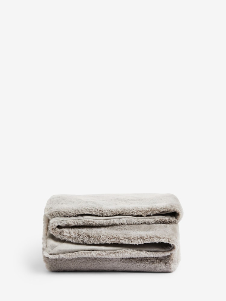 Soft To Touch Plush Faux Fur Throw - Image 3 of 3