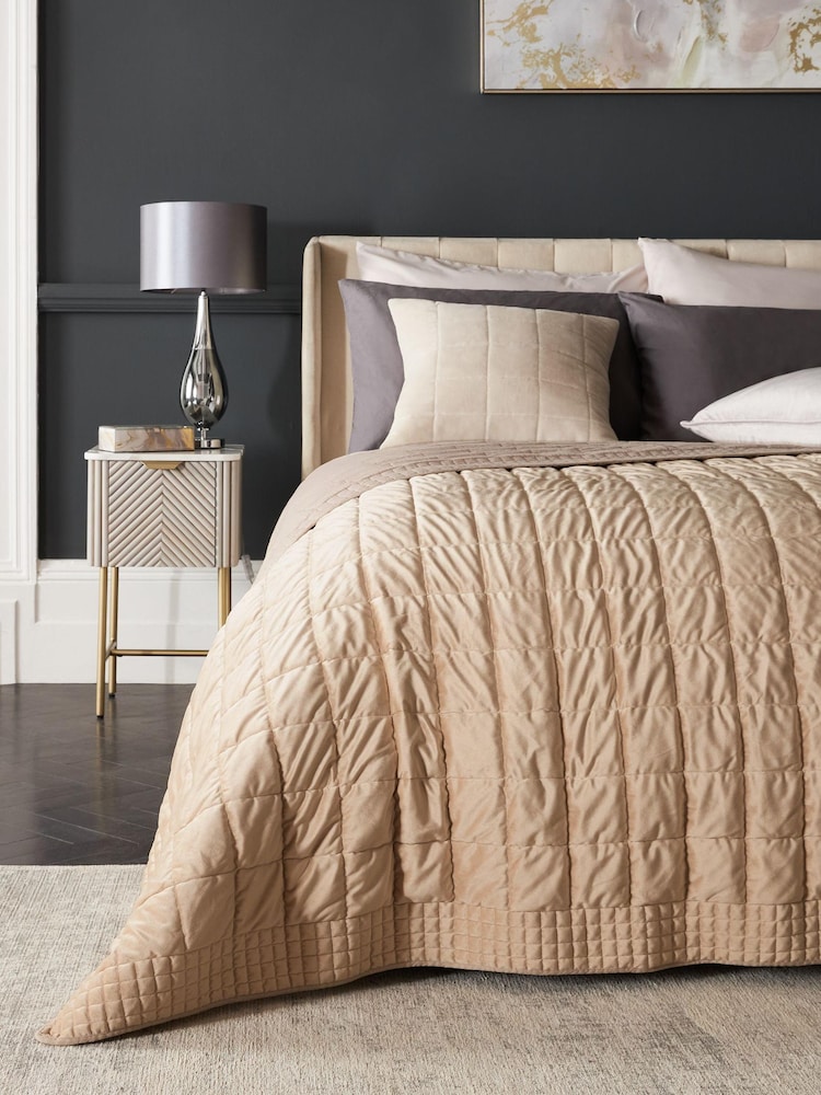 Champagne Gold Brooklyn Quilted Bedspread - Image 1 of 2 Champagne Gold Brooklyn Quilted Bedspread - Image 1 of 2