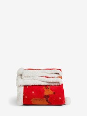 Weihnachtliche Weihnachtsmann Fleece-Tagesdecke - Bild 3 von 4