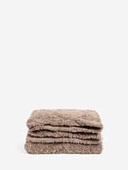 Natural Mila Cosy Textured Faux Fur Throw - Image 4 of 4