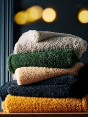Ochre Yellow Snuggle Teddy Fleece Throw - Image 4 of 5