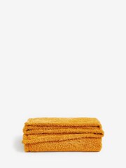 Ochre Yellow Snuggle Teddy Fleece Throw - Image 5 of 5