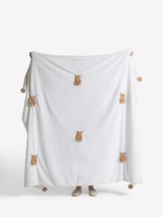 Natural Hamish The Highland Cow Applique Fleece Throw - Image 2 of 5