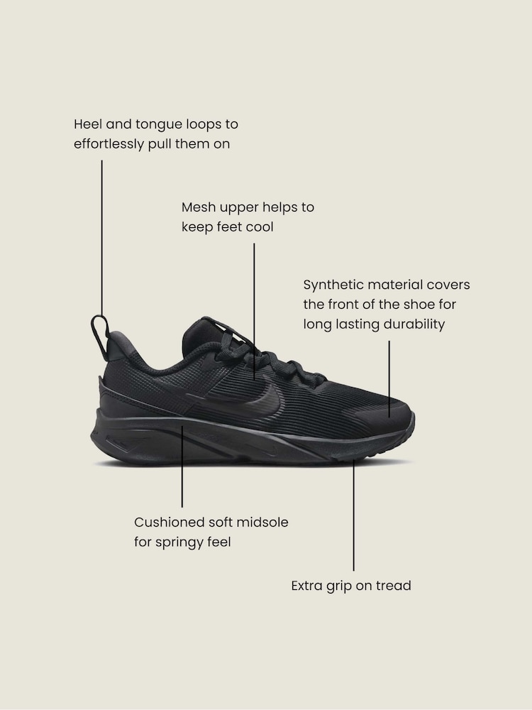 Zwart - Nike - Junior Star Runner 4 - Sneakers - Image 3 of 9
