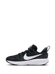 Nike Black White Junior Star Runner 4 Trainers - Image 2 of 11