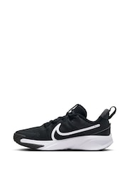 Nike Black White Junior Star Runner 4 Trainers - Image 5 of 11