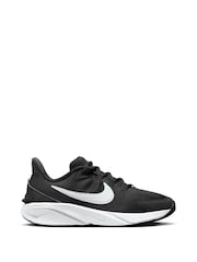 Nike Black/White Youth Star Runner 4 Trainers - Image 1 of 10