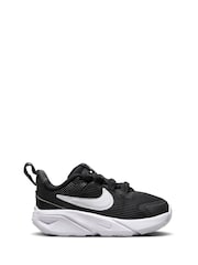 Nike Black/White Infant Star Runner 4 Trainers - Image 1 of 9