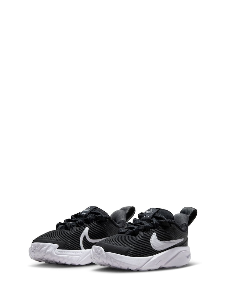 Nike Black/White Infant Star Runner 4 Trainers - Image 5 of 9