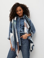 Blue Geo Lightweight Scarf - Image 4 of 8