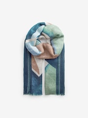 Blue Geo Lightweight Scarf - Image 6 of 8