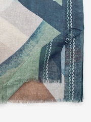Blue Geo Lightweight Scarf - Image 8 of 8