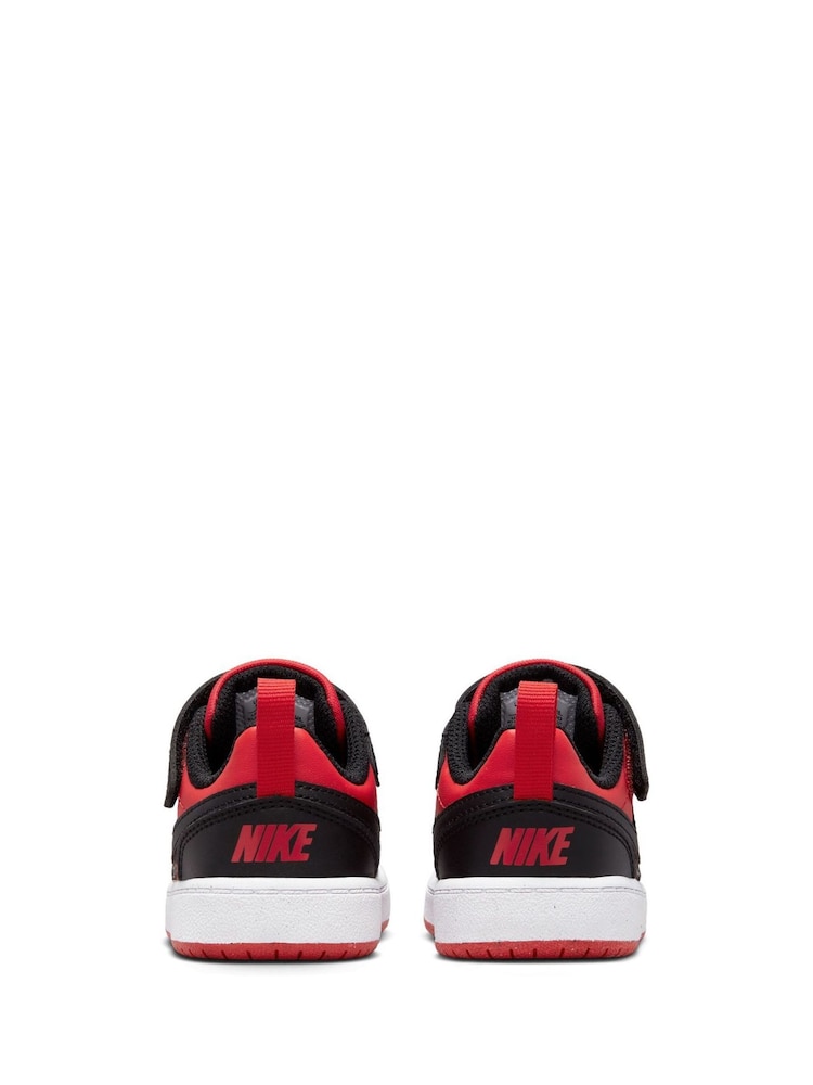 Nike Red/Black Infant Court Borough Low Recraft Trainers - Image 6 of 10