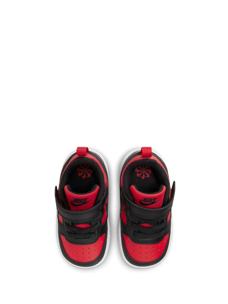 Nike Red/Black Infant Court Borough Low Recraft Trainers - Image 7 of 10