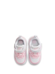 Nike White/Pink Infant Court Borough Low Recraft Trainers - Image 5 of 8