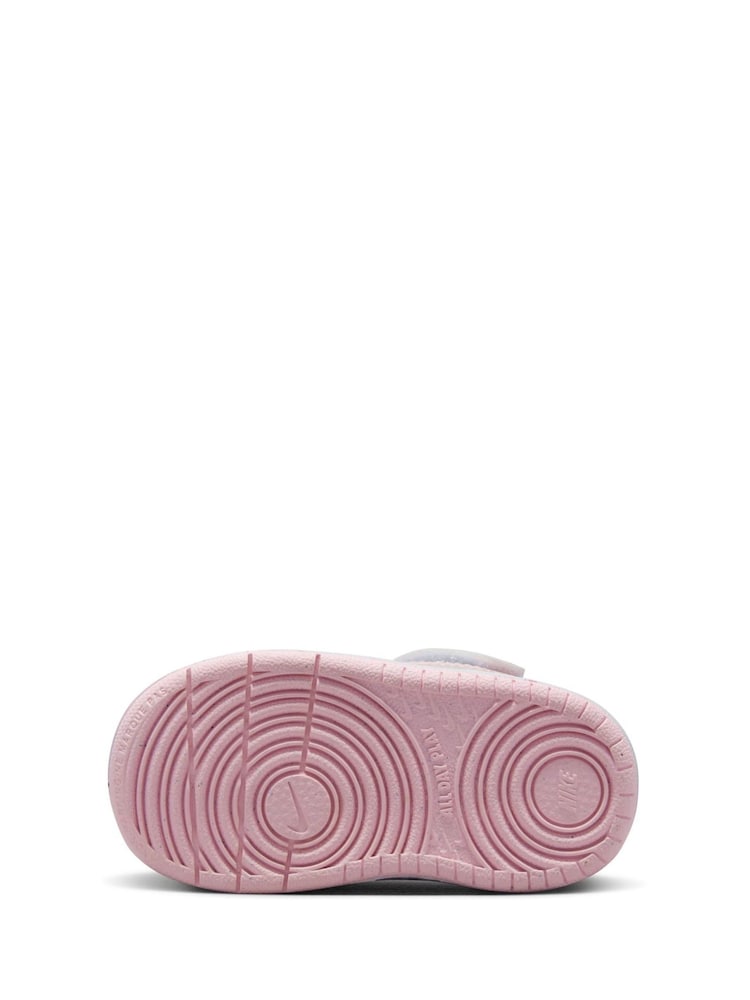 Nike White/Pink Infant Court Borough Low Recraft Trainers - Image 6 of 8