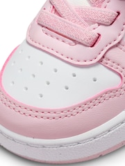 Nike White/Pink Infant Court Borough Low Recraft Trainers - Image 8 of 8