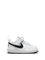 Белый/черный - низкие кроссовки для малышей Nike Court Borough Recraft - Image 1 of 10