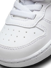 Белый/черный - низкие кроссовки для малышей Nike Court Borough Recraft - Image 10 of 10