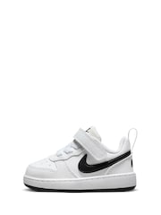 Белый/черный - низкие кроссовки для малышей Nike Court Borough Recraft - Image 2 of 10
