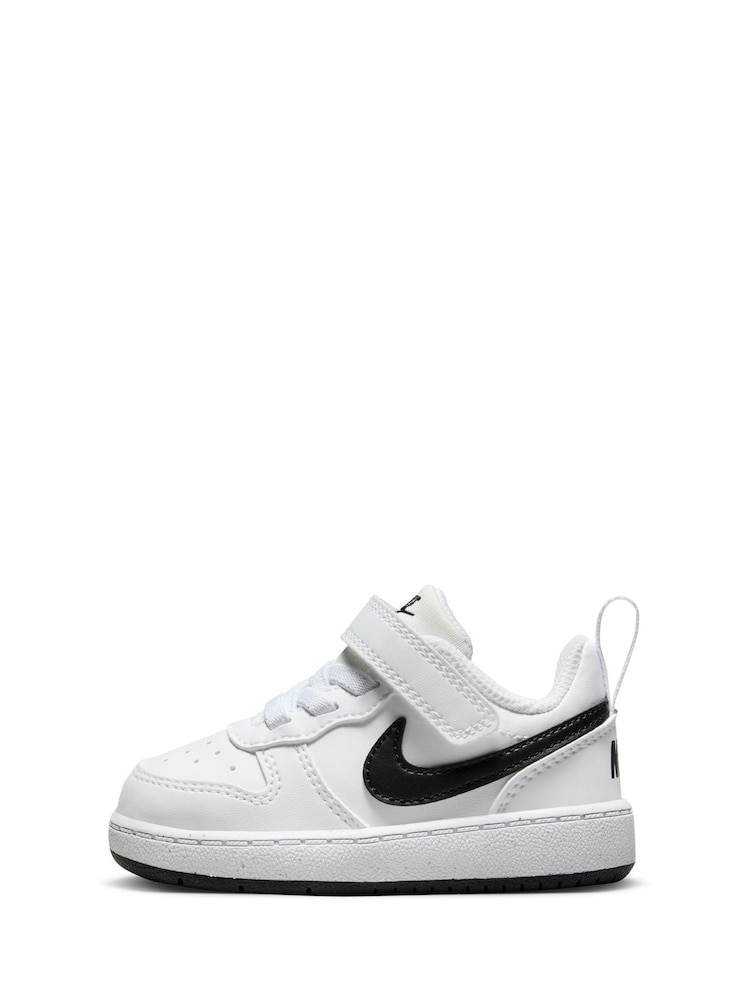 Белый/черный - низкие кроссовки для малышей Nike Court Borough Recraft - Image 2 of 10