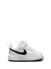 Белый/черный - низкие кроссовки для малышей Nike Court Borough Recraft - Image 3 of 10