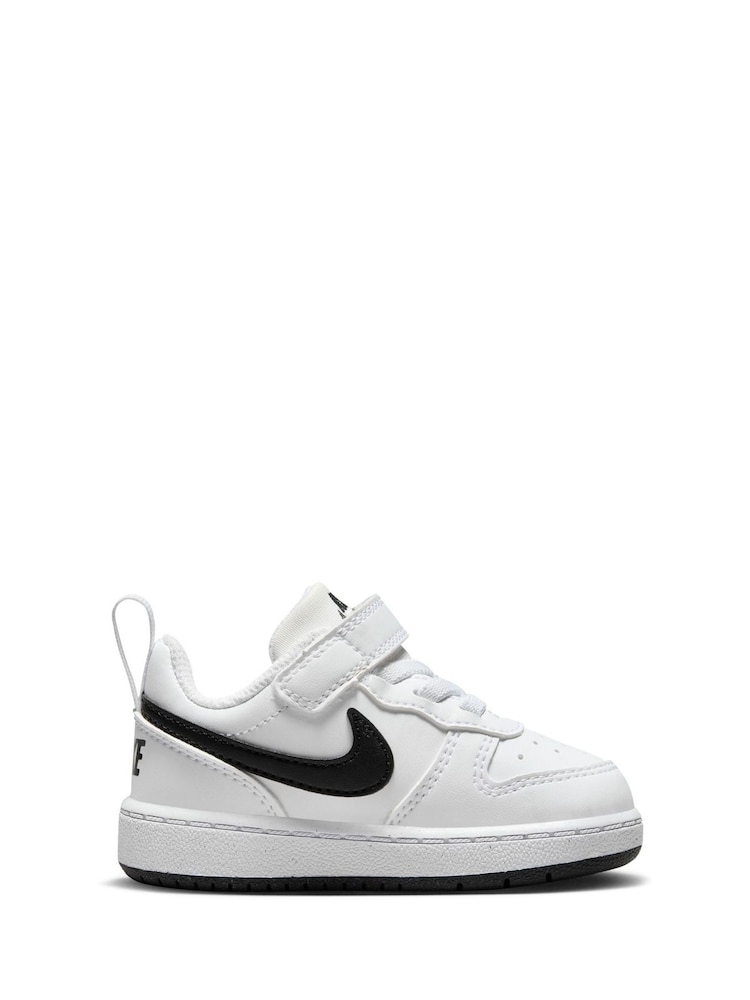 Nike White/Black Infant Court Borough Low Recraft Trainers - Image 3 of 10