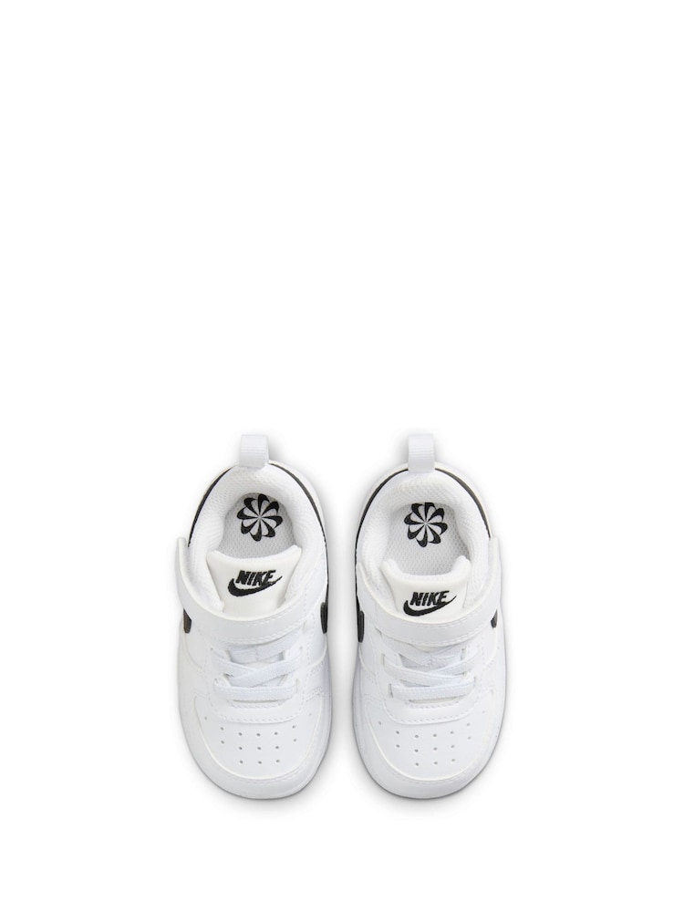 Nike White/Black Infant Court Borough Low Recraft Trainers - Image 6 of 10