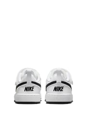 Белый/черный - низкие кроссовки для малышей Nike Court Borough Recraft - Image 7 of 10