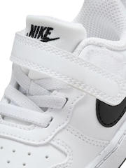 Белый/черный - низкие кроссовки для малышей Nike Court Borough Recraft - Image 9 of 10