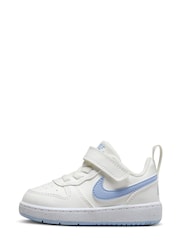 Nike White/Purple Court Borough Low Recraft Infant Trainers - Image 4 of 10