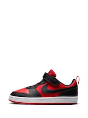 Nike Red/Black Junior Court Borough Low Recraft Trainers - Image 2 of 11