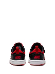 Nike Red/Black Junior Court Borough Low Recraft Trainers - Image 6 of 11