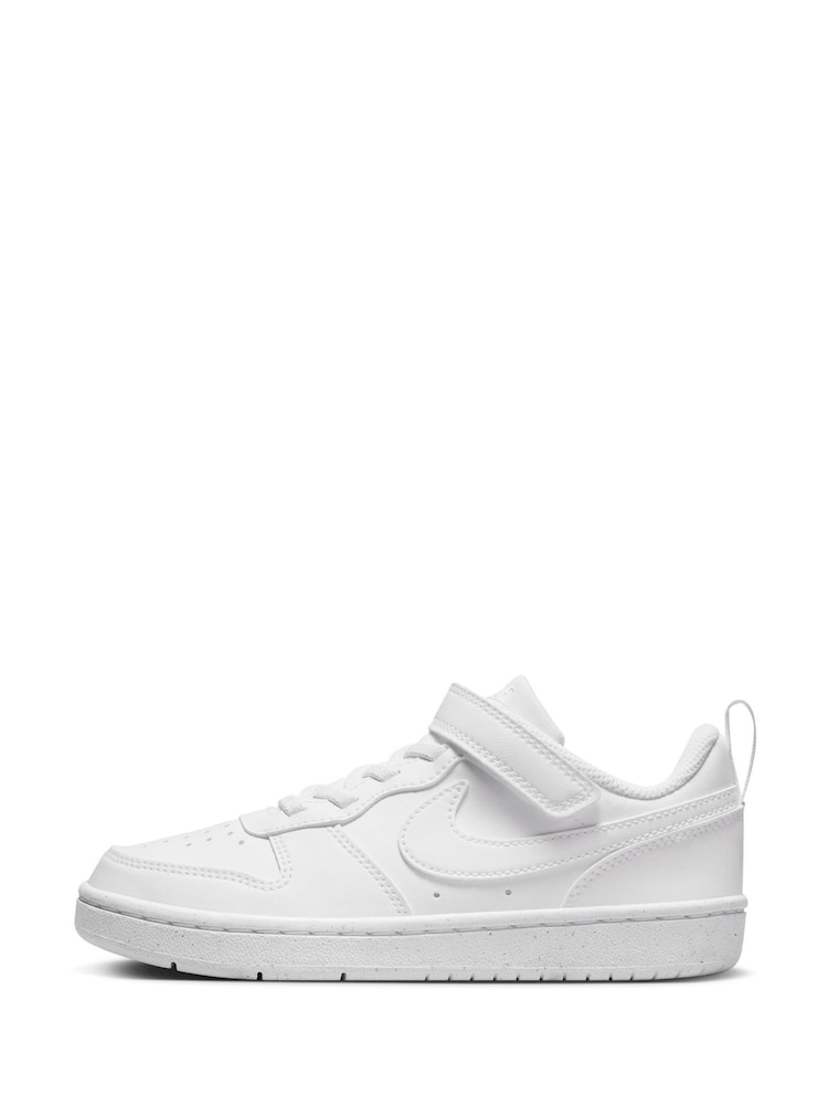 Nike White Junior Court Borough Low Recraft Trainers - Image 2 of 11