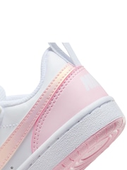 Nike White/Pink Junior Court Borough Low Recraft Trainers - Image 10 of 11