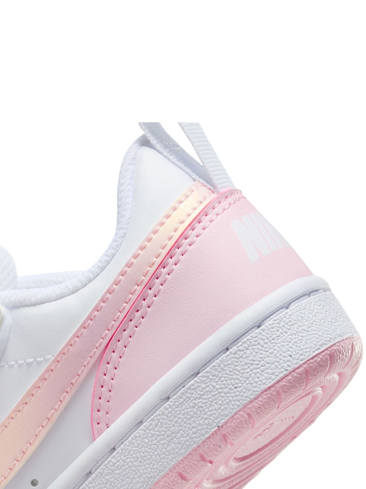 Nike White/Pink Junior Court Borough Low Recraft Trainers - Image 10 of 11