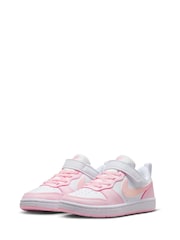 Nike White/Pink Junior Court Borough Low Recraft Trainers - Image 5 of 11